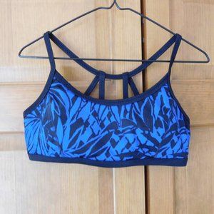 Lands' End Blue and Black Bikini Top